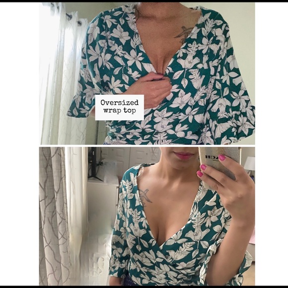 Sold.Tropical vacation wrap top πΏ - Picture 8 of 9